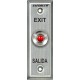 Push-Button RTE Plate - Slimline, Red Push-button, N.O.