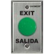 SD-7201GFPE1Q - Request-to-Exit Plate with green mushroom cap push button, “Exit” and “Salida,” DPDT