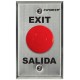 RTE Plate with Pneumatic Timer - Single-Gang, Red Mushroom Button